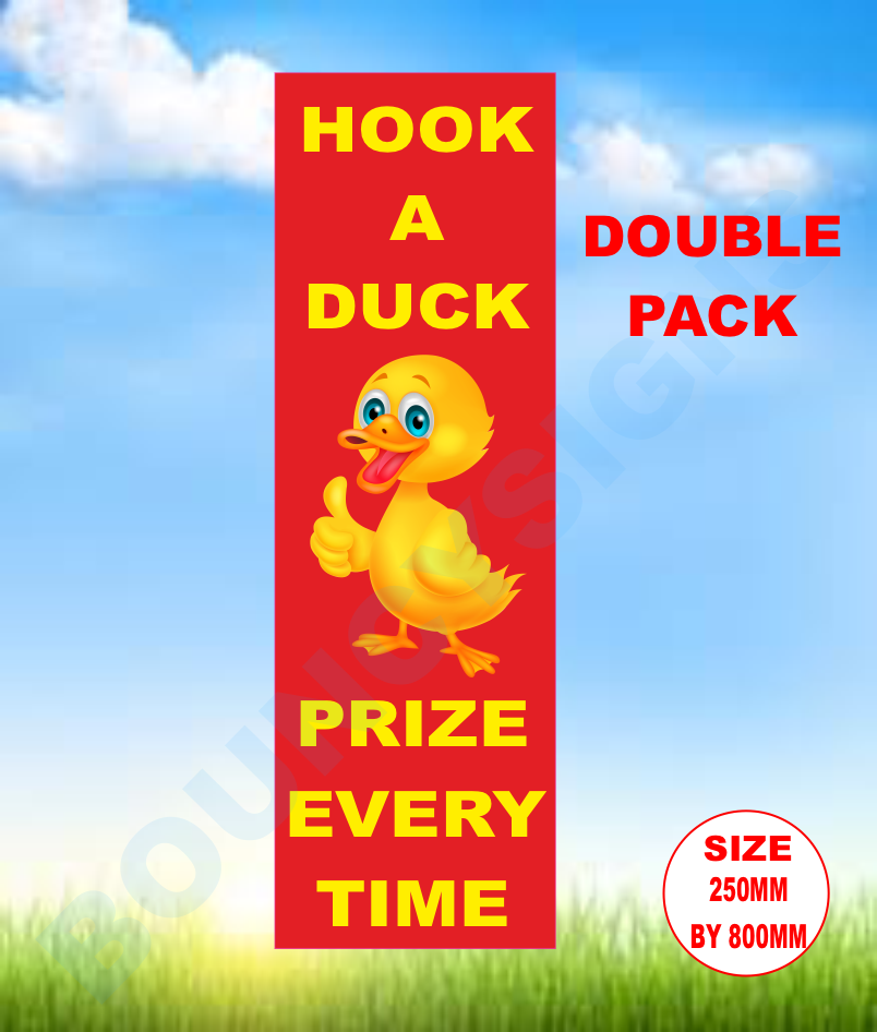 Hook a duck game signs