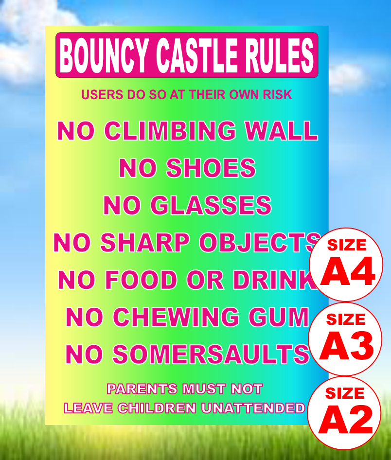 Bouncy castle rules