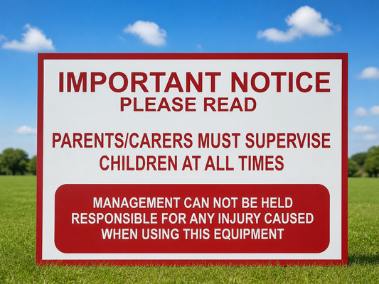 Safety notice sign