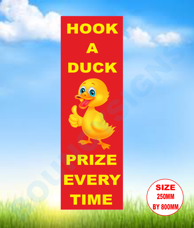 Hook a duck game signs