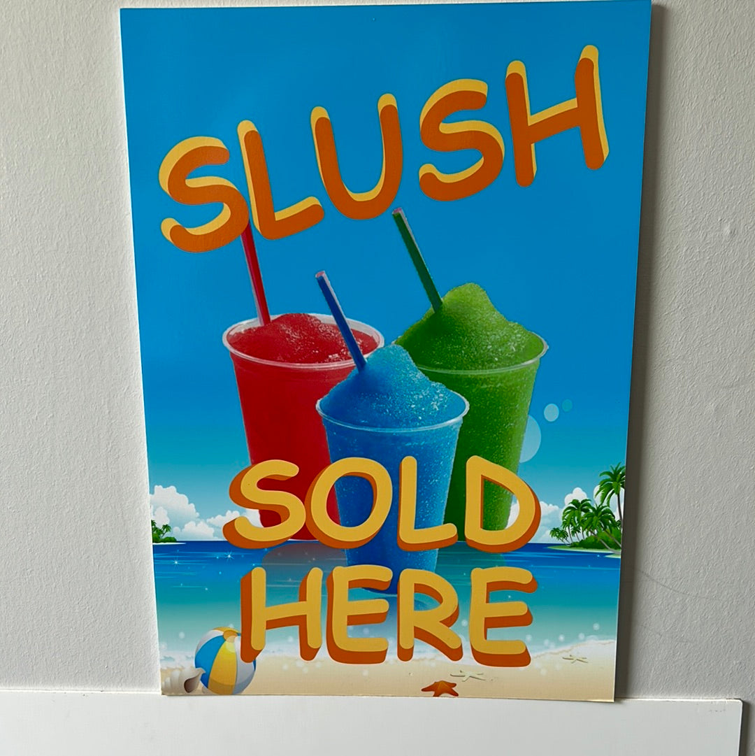 Shell Slushie Sign Slush Sold Here – Bouncy Signs