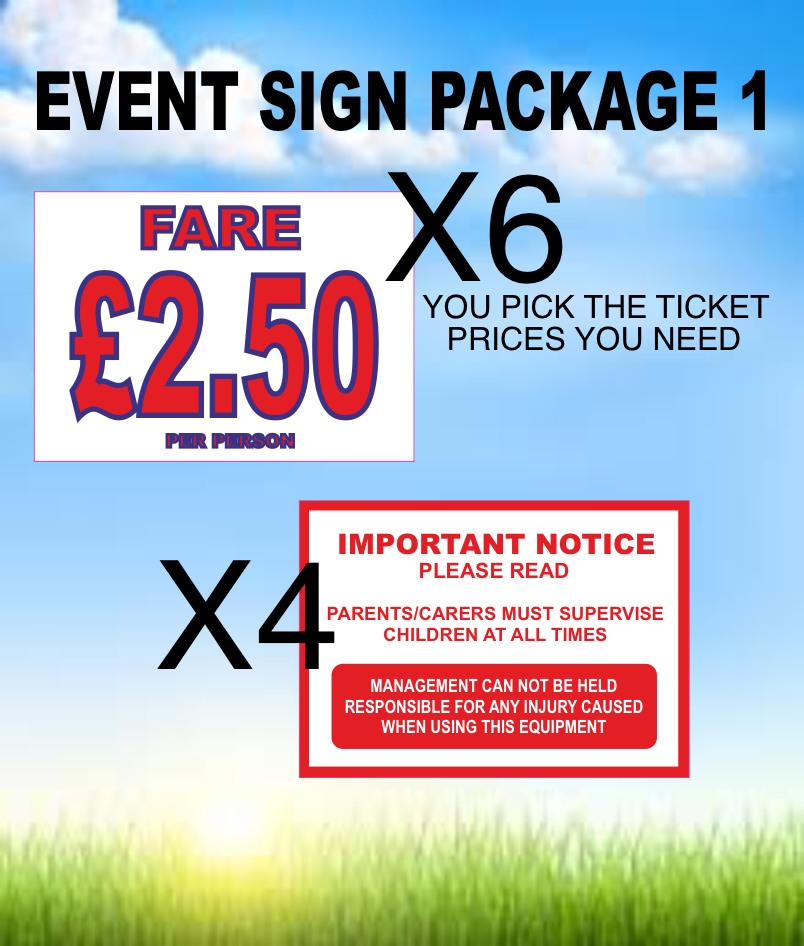 Event sign package 1 – Bouncy Signs