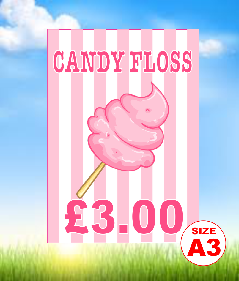 Candy Floss with Price